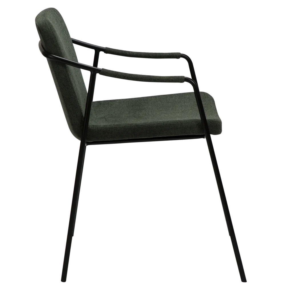 Boto Armchair Sage Green Fabric With Black Metal Legs Crib5 100310370 03 Profile