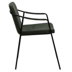 Boto Armchair Sage Green Fabric With Black Metal Legs Crib5 100310370 03 Profile