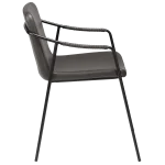 Boto Chair Vintage Grey Art Leather With Black Metal Legs 100310302 03 Profile