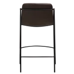 Boto Counter Stool Vintage Cocoa Art Leather With Black Metal Legs 300310304 04 Back