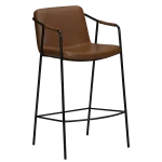 Boto Counter Stool Vintage Light Brown Art Leather With Black Metal Legs 300310301 01 Main