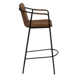 Boto Counter Stool Vintage Light Brown Art Leather With Black Metal Legs 300310301 03 Profile