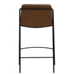 Boto Counter Stool Vintage Light Brown Art Leather With Black Metal Legs 300310301 04 Back