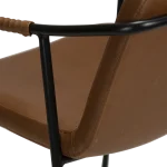 Boto Counter Stool Vintage Light Brown Art Leather With Black Metal Legs 300310301 06 Detail1