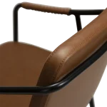 Boto Counter Stool Vintage Light Brown Art Leather With Black Metal Legs 300310301 07 Detail2