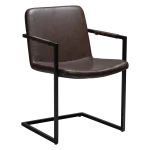 BOUNCE CHAIR Vintage Cocoa Art Leather W. Black Metal Cantilever Base 100500989 01 Main
