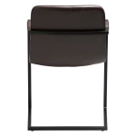 BOUNCE CHAIR Vintage Cocoa Art Leather W. Black Metal Cantilever Base 100500989 04 Back