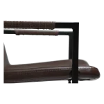 BOUNCE CHAIR Vintage Cocoa Art Leather W. Black Metal Cantilever Base 100500989 07 Detail2