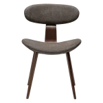 BUCKLE CHAIR Major Brown Boucle Fabric W. Walnut Legs 100300102 02 Front