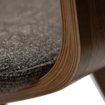 BUCKLE CHAIR Major Brown Boucle Fabric W. Walnut Legs 100300102 06 Detail1