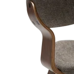 BUCKLE CHAIR Major Brown Boucle Fabric W. Walnut Legs 100300102 08 Detail3