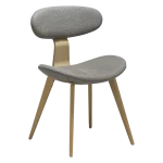 BUCKLE CHAIR Pebble Earth Boucle Fabric W. Whitewashed Oak Legs 100300101 01 Main