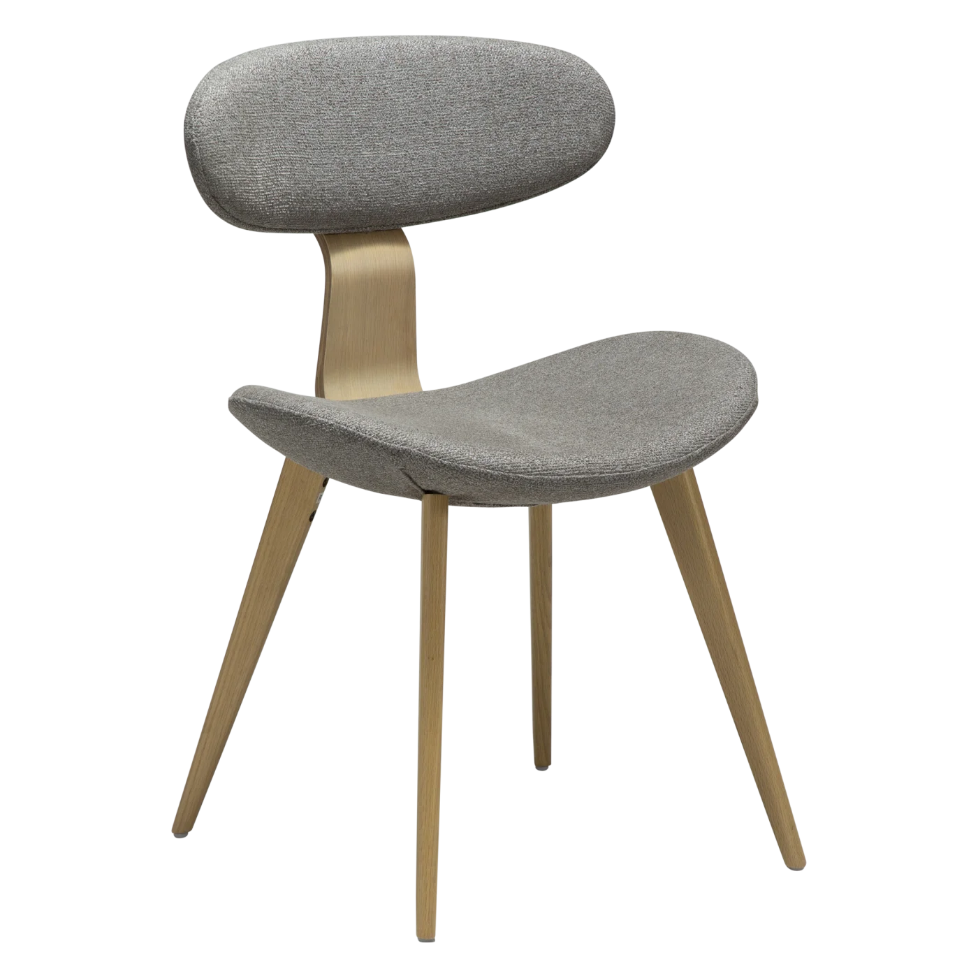 BUCKLE CHAIR Pebble Earth Boucle Fabric W. Whitewashed Oak Legs 100300101 01 Main