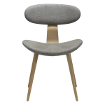 BUCKLE CHAIR Pebble Earth Boucle Fabric W. Whitewashed Oak Legs 100300101 02 Front