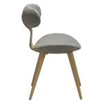 BUCKLE CHAIR Pebble Earth Boucle Fabric W. Whitewashed Oak Legs 100300101 03 Profile