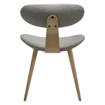 BUCKLE CHAIR Pebble Earth Boucle Fabric W. Whitewashed Oak Legs 100300101 04 Back