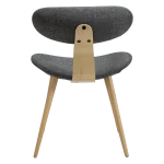 BUCKLE CHAIR Pebble Grey Boucle Fabric W. Whitewashed Oak Legs 100300100 04 Back