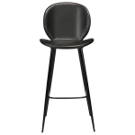 Cloud Bar Stool Vintage Black Art Leather With Black Metal Legs 200800200 02 Front
