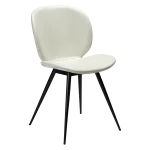 Cloud Chair Bone White Art Leather With Black Conical Metal Legs 100800233 01 Main