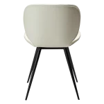 Cloud Chair Bone White Art Leather With Black Conical Metal Legs 100800233 04 Back