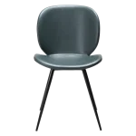 Cloud Chair Green Gables Art Leather With Black Conical Metal Legs 100800234 02 Front