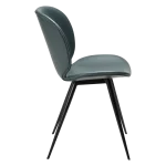 Cloud Chair Green Gables Art Leather With Black Conical Metal Legs 100800234 03 Profile