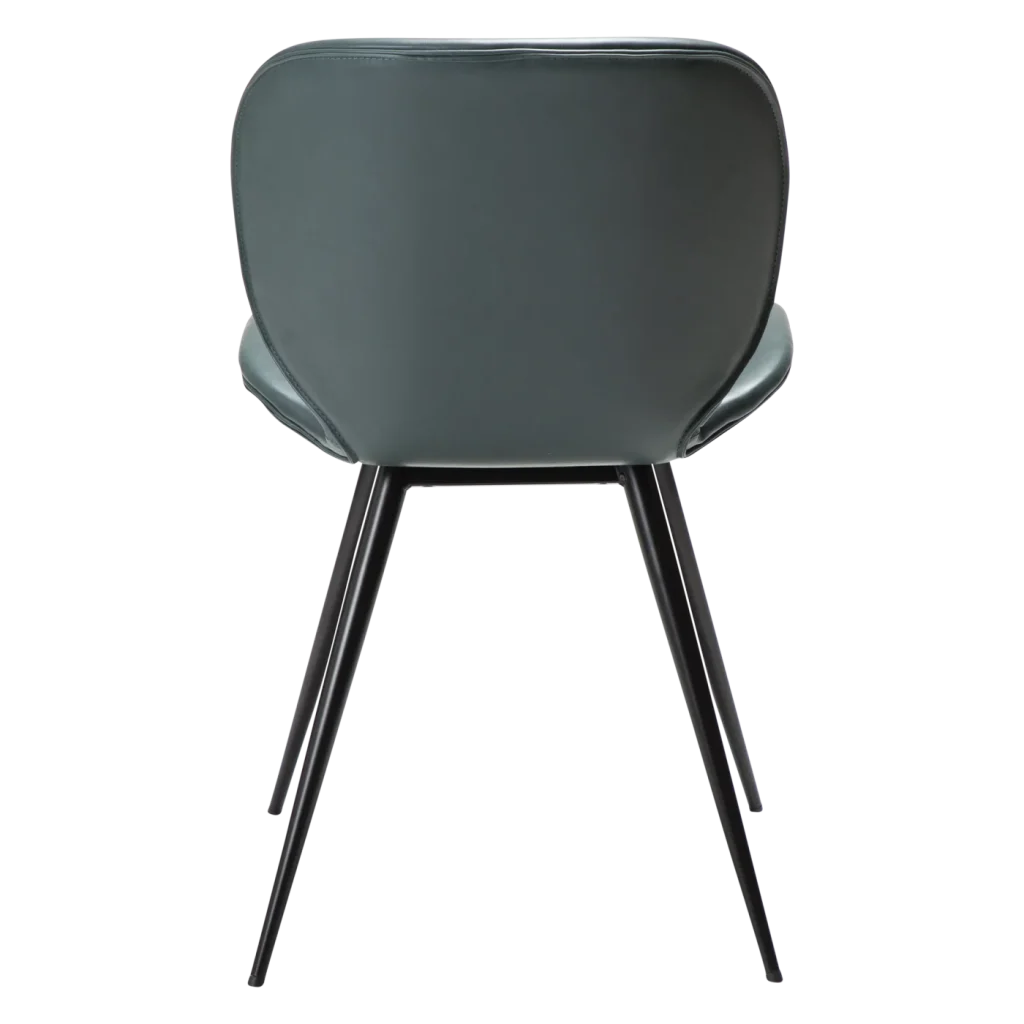 Cloud Chair Green Gables Art Leather With Black Conical Metal Legs 100800234 04 Back