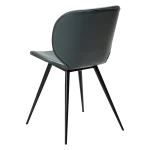 Cloud Chair Green Gables Art Leather With Black Conical Metal Legs 100800234 05 Back Angle