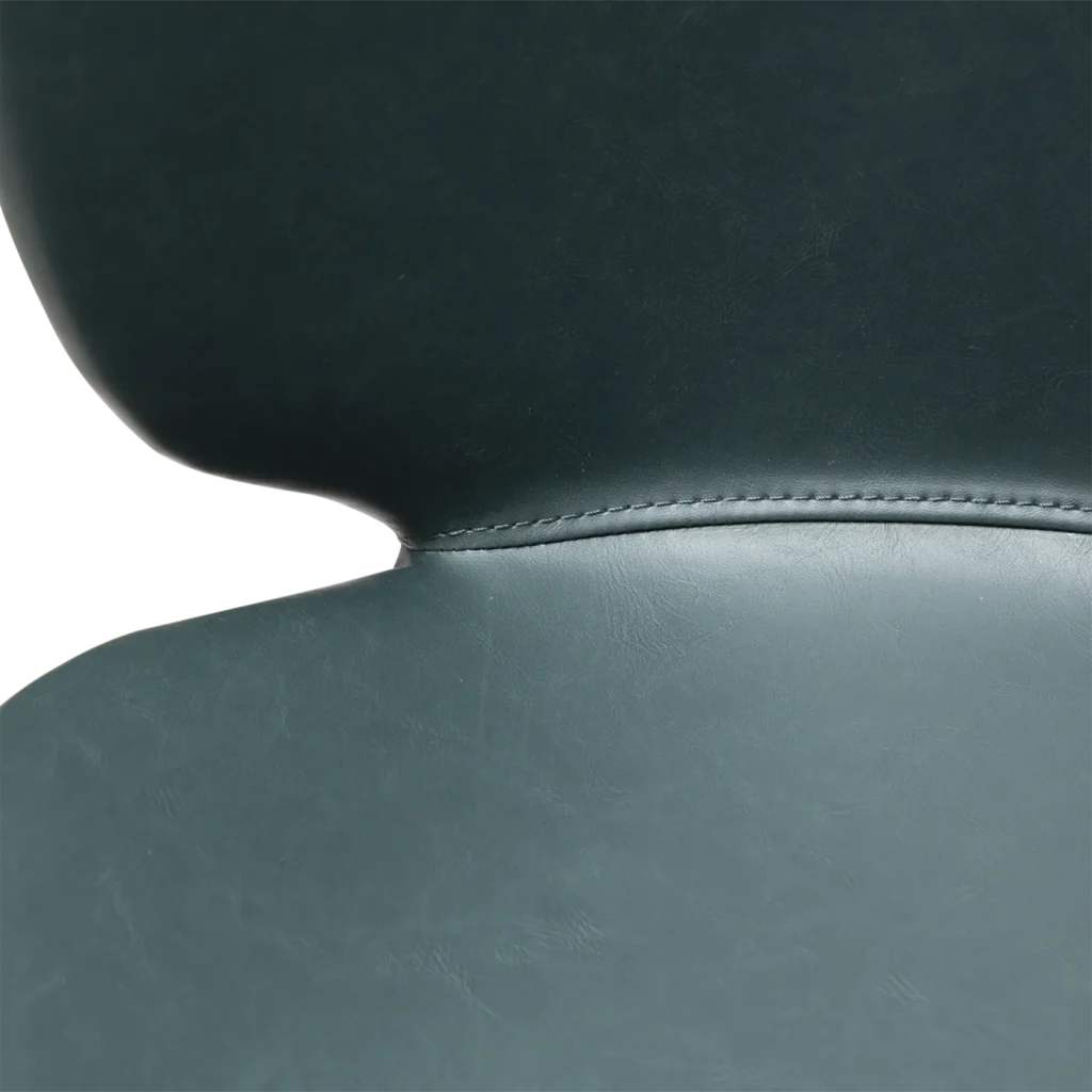 Cloud Chair Green Gables Art Leather With Black Conical Metal Legs 100800234 06 Detail1
