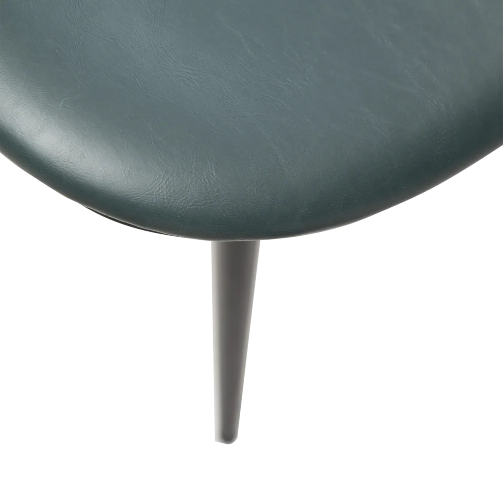 Cloud Chair Green Gables Art Leather With Black Conical Metal Legs 100800234 07 Detail2