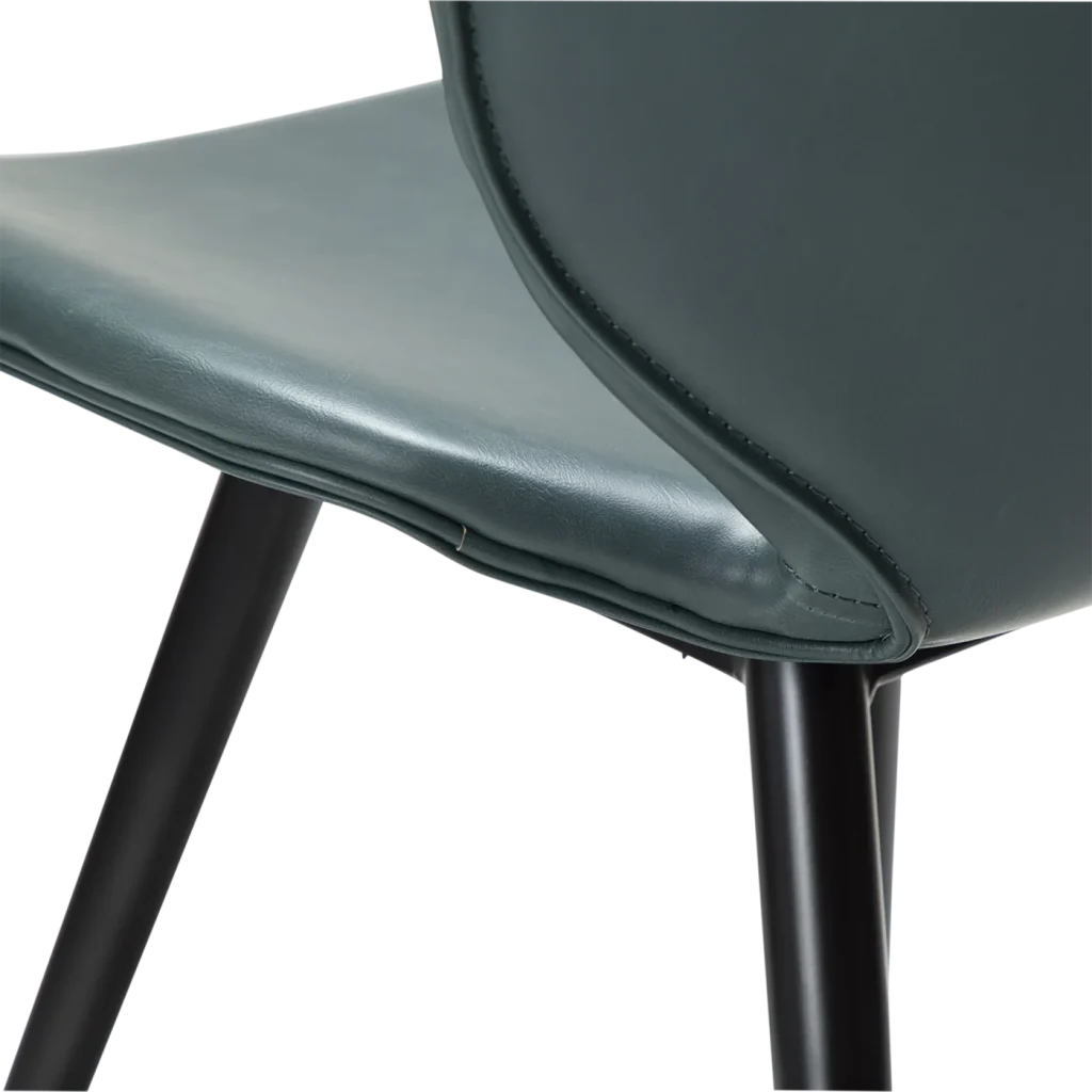 Cloud Chair Green Gables Art Leather With Black Conical Metal Legs 100800234 09 Detail4