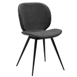 Cloud Chair Pebble Grey Boucle Fabric With With Black Conical Metal Legs 100800206 01 Main