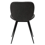 Cloud Chair Pebble Grey Boucle Fabric With With Black Conical Metal Legs 100800206 04 Back