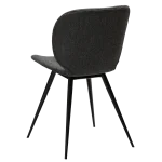 Cloud Chair Pebble Grey Boucle Fabric With With Black Conical Metal Legs 100800206 05 Back Angle