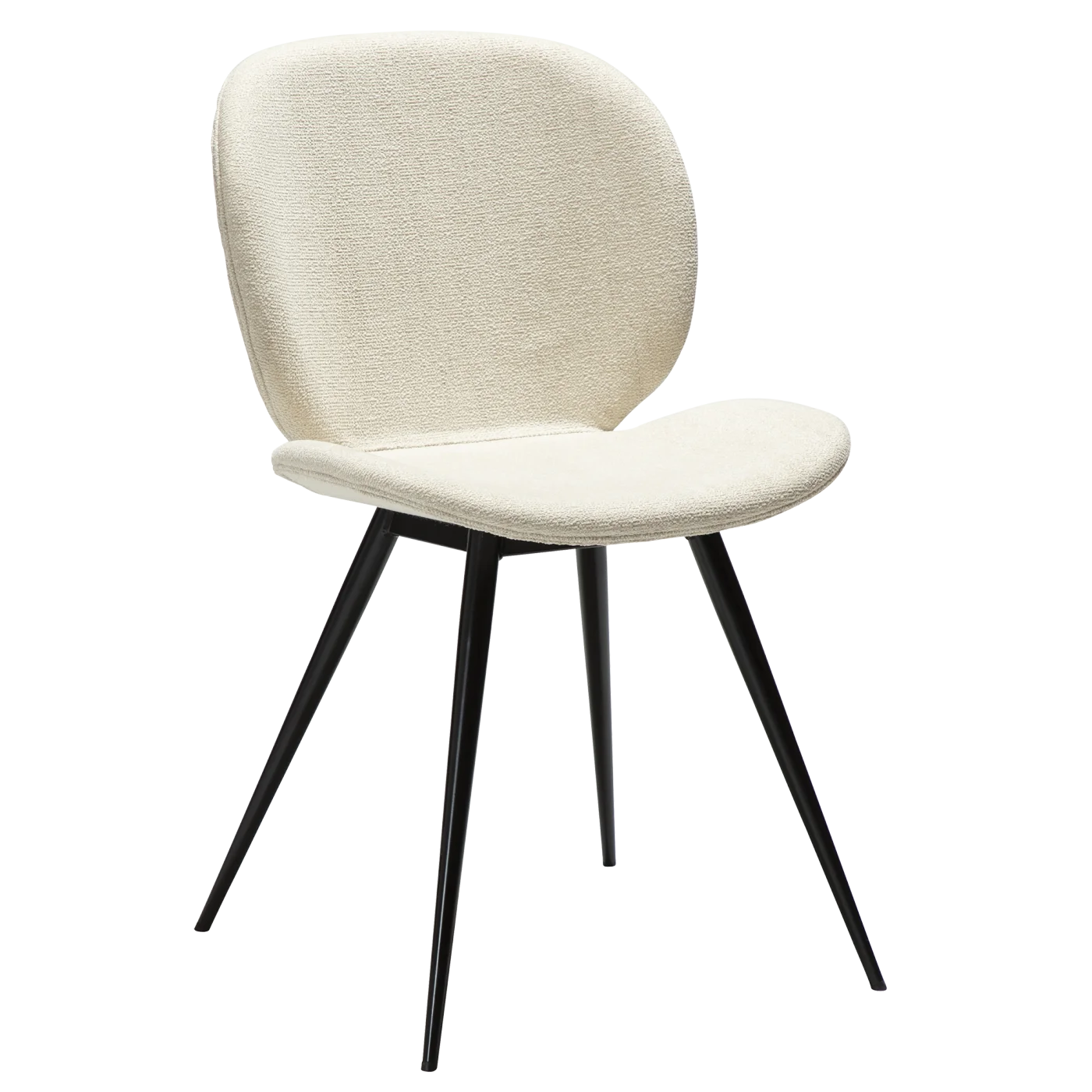 Cloud Chair Simply Beige Boucle Fabric With Black Conical Metal Legs 100800208 01 Main