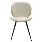 Cloud Chair Simply Beige Boucle Fabric With Black Conical Metal Legs 100800208 02 Front