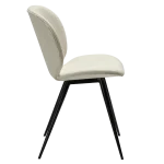 Cloud Chair Simply Beige Boucle Fabric With Black Conical Metal Legs 100800208 03 Profile