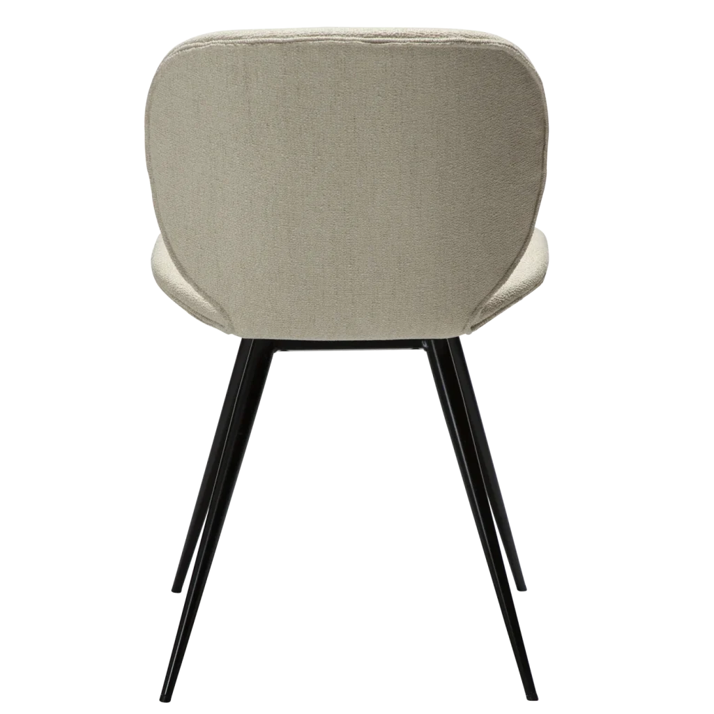 Cloud Chair Simply Beige Boucle Fabric With Black Conical Metal Legs 100800208 04 Back