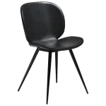Cloud Chair Vintage Black Art Leather With Black Conical Metal Legs 100800200 01 Main