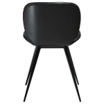 Cloud Chair Vintage Black Art Leather With Black Conical Metal Legs 100800200 04 Back