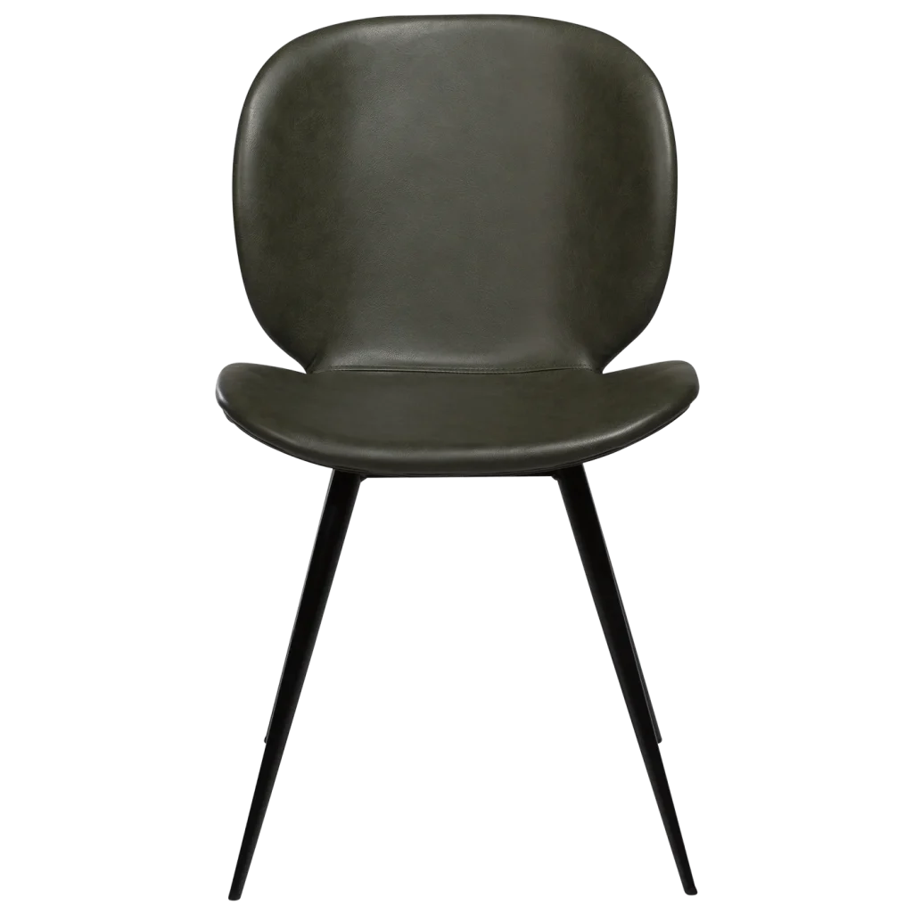 Cloud Chair Vintage Green With Black Conical Metal Legs 100800225 02 Front