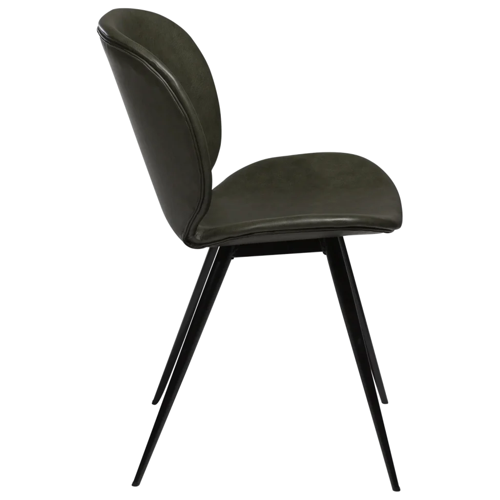 Cloud Chair Vintage Green With Black Conical Metal Legs 100800225 03 Profile