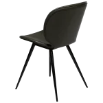 Cloud Chair Vintage Green With Black Conical Metal Legs 100800225 05 Back Angle