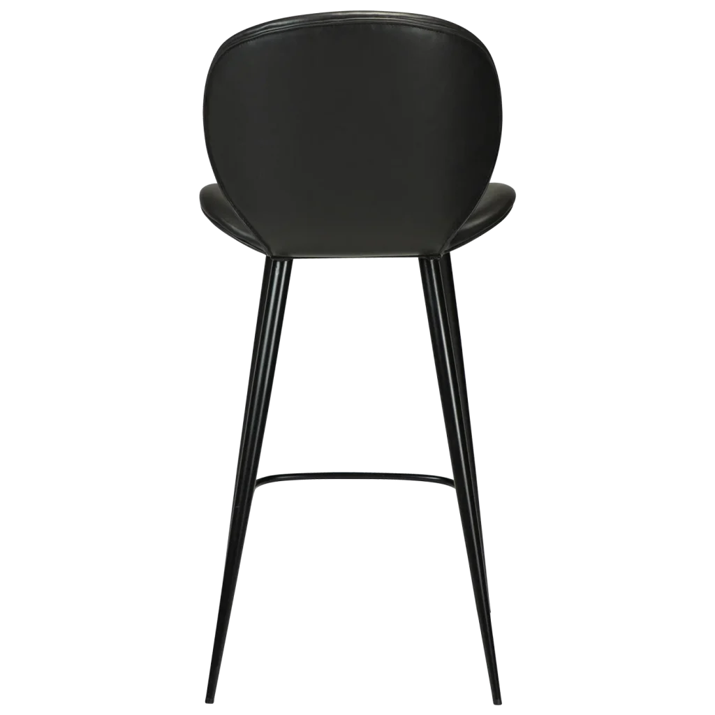 Cloud Counter Stool Vintage Black Art Leather With Black Metal Legs 300800200 04 Back