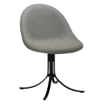 DOLO CHAIR Pebble Earth Boucle Fabric W. Black Swivel Legs 100700111 01 Main