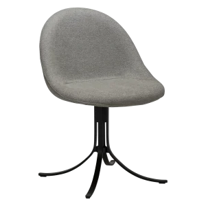 DOLO CHAIR Pebble Earth Boucle Fabric W. Black Swivel Legs 100700111 01 Main