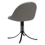 DOLO CHAIR Pebble Earth Boucle Fabric W. Black Swivel Legs 100700111 05 Back Angle