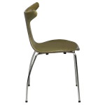 Dolphin Chair Moss Green Leather With Matte Metal Legs 100295612 03 Profile