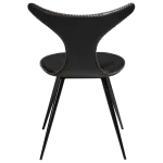 Dolphin Chair Vintage Black Art Leather With Black Conical Metal Legs 100295515 04 Back