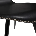 Dolphin Chair Vintage Black Art Leather With Black Conical Metal Legs 100295515 06 Detail1